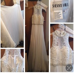 White Sheri Hill sz4 gown.  Prom/pageant/wedding